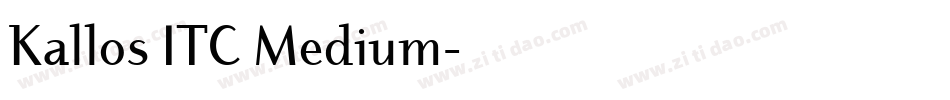 Kallos ITC Medium字体转换